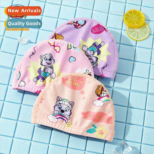 Girls swim cap learn to swim cloth cap 2023 new Woof Team go