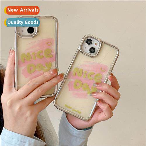 Niche Alphabet Graffiti 14ProMax Plated Edge iPhone 13 适用