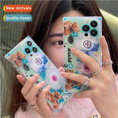 INS Translucent Green Musical Bear Magnetic Strap iPhone 12