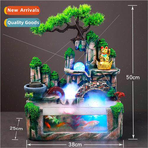 Wigwam running water humidifier fountain feng shui wheel lar