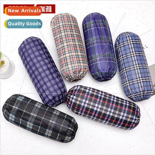 Adult long waterproof sleeve Mens plaid printed waterproof s