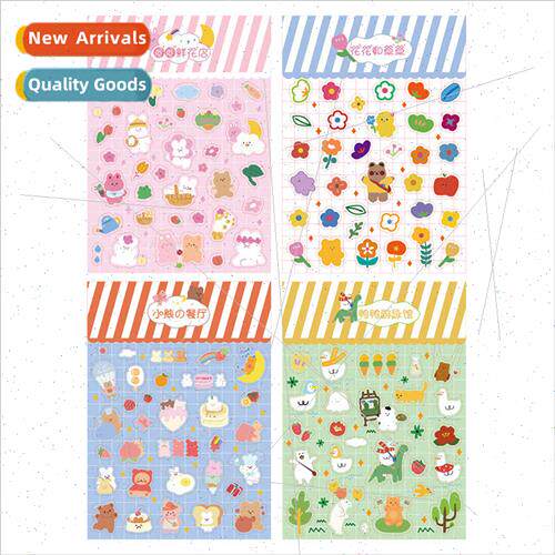 Rainbow  PVC stickers rabbit bear bear Hyuna small flowers c
