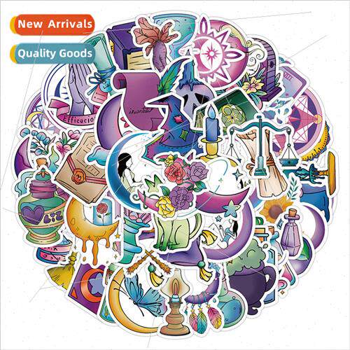 60 magic moon graffiti stickers decorative luggage cell phon