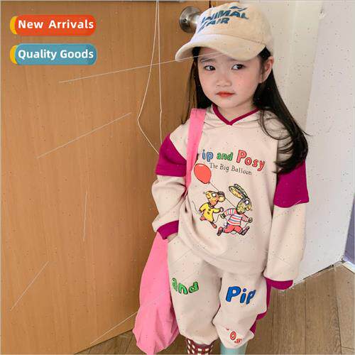Childrens suit 2023 fall new girls casual long-sleeved sweat