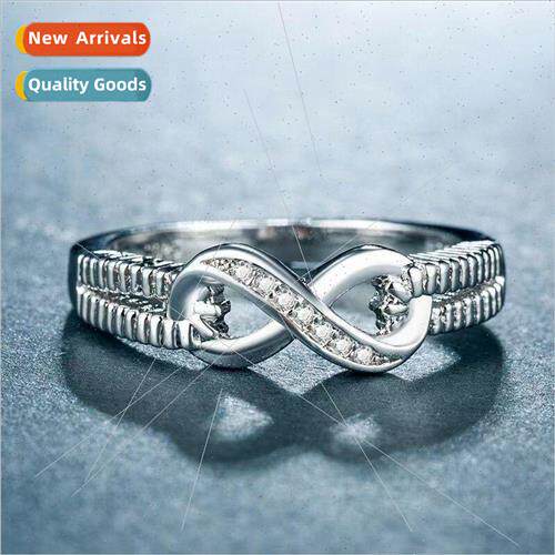 a popular fashion ladies ring creative diamond 8 ring simple