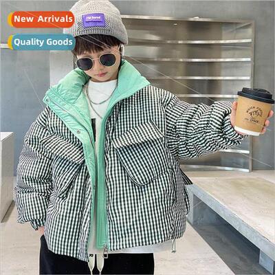 Childrens wear boys down jacket winter thickened jacket 2023