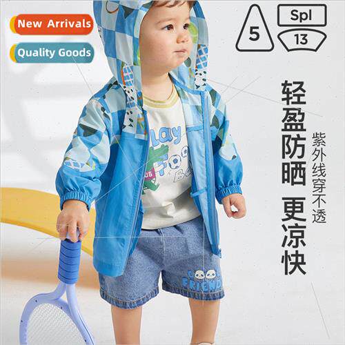 2023 summer new UPF50 + childrens sunscreen baby breathable