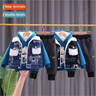 childrens Boys years thickened padded suit old 适用eig