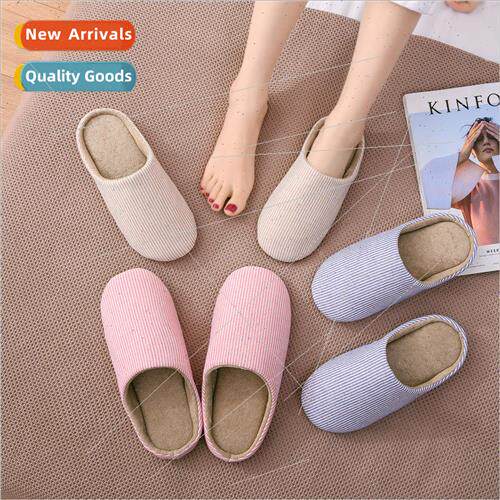 New Japanese home soft bottom wooden floor cotton slippers w