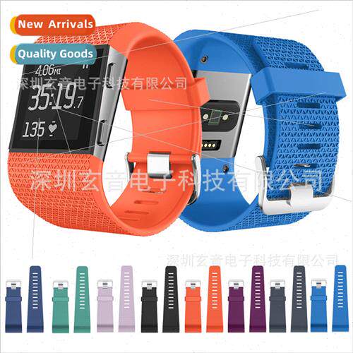 适用 Fitbit surge smart watch band silicone strap heart rate
