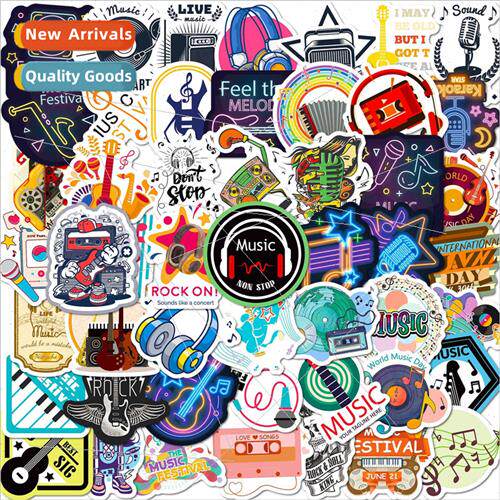 50 Music Symbol Stickers Music Instrument Playing Stickers G