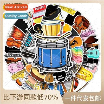 50 Musical Instruments Creative ggage Stickers Creative Tren