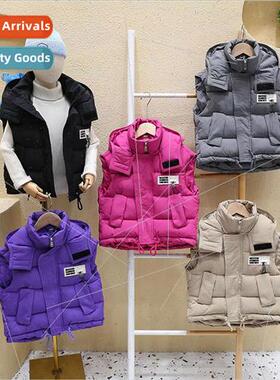 Childrens cotton vest spring and autumn 2023 new fall and wi