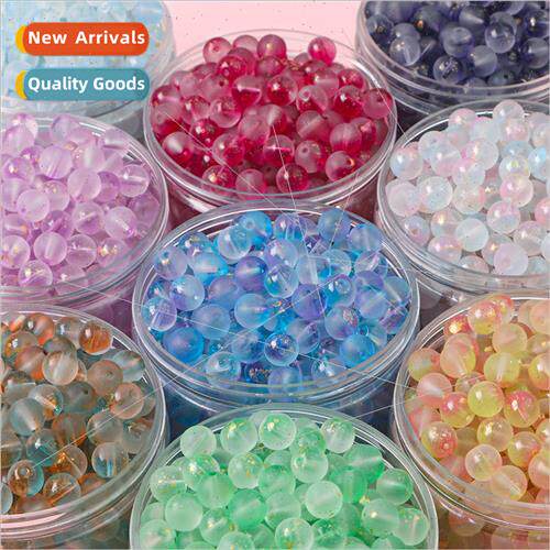 10mm Dream Glass Frosted Gold Duplex Loose Beads Handmade Di