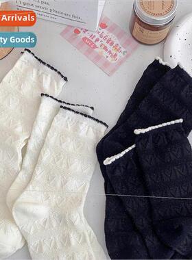 Socks female spring and fall ins stacked socks Japanese lace