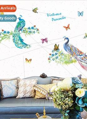 Peng color JM7334 peacock art wall stickers hall study offic