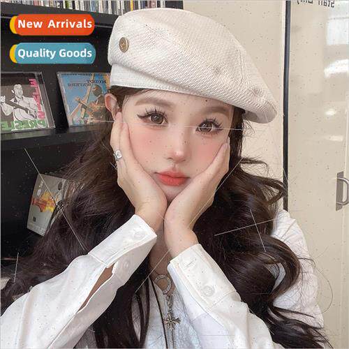 Metal small label beret female fall and winter new Korea ver