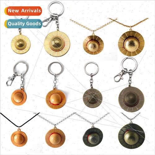 Anime  Onepiece King of Thieves ffy straw hat keychain neckl
