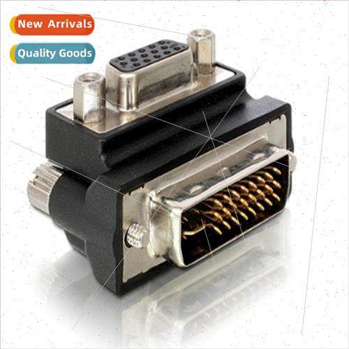 VGA Female to DVI Male HDB15 Female DVI Male Adaptor Elbow 9