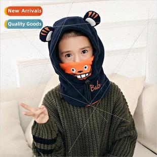 childrens face protection Warm winter dust hat ear thickened