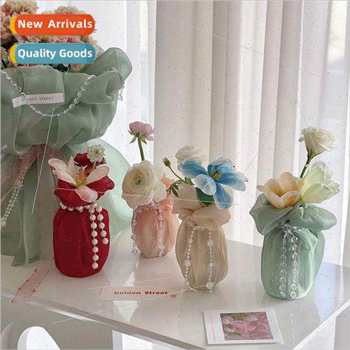 Flower packaging simulation silk floral bouquet rose materia