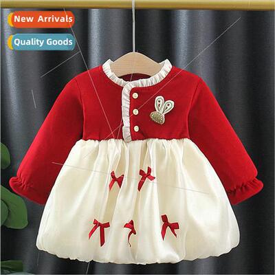 Girls winter dress week-old baby gowns dressy childrens padd