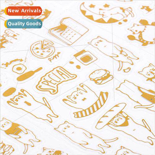 Cute stamping cartoon cat stickers DIY album handbook decora