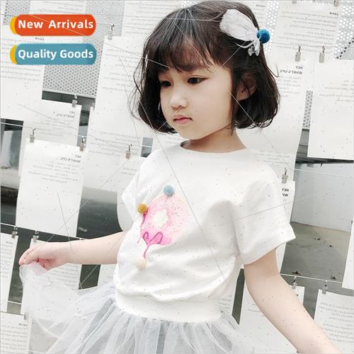 Childrens clothing girls t-shirt new cotton childrens bottom