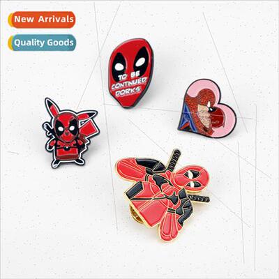 Movie and TV s Deadpool pin creative cute Pikachu cos Deadpo
