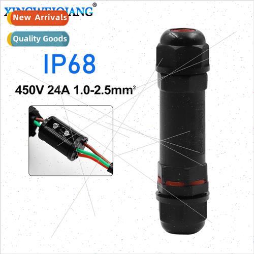Outdoor LED lighting through waterproof connector 3-pole wat