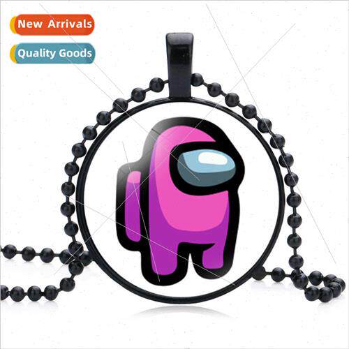 Among us among us black necklace pendant space werewolf kill