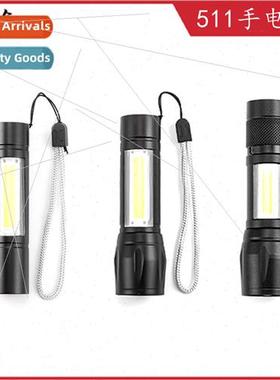 LED mini flashlight COB side light strong light small flashl