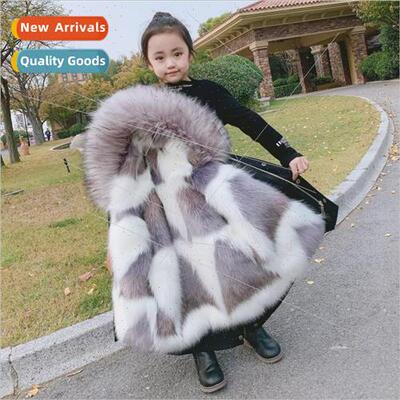 Childrens pie overcoat coat fall and winter new 2023 girls m