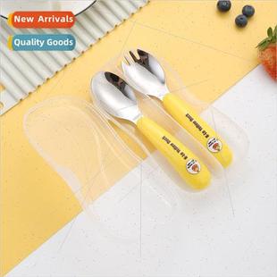 304 stainless steel Cartoon spoon duck childrens 适用 yellow