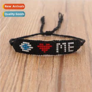 knitting small bracelet Rice creative love women weavi beads