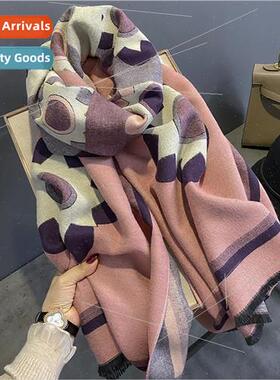 Sunflower faux cashmere scarf female outwear shawl female fa