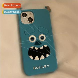 适用 apple 14 silicone blue monster xr case iphonexs max ful