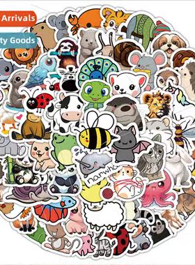 100 cartoon animals children doodle stickers notebook handbo