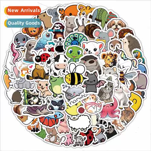 100 cartoon animals children doodle stickers notebook handbo