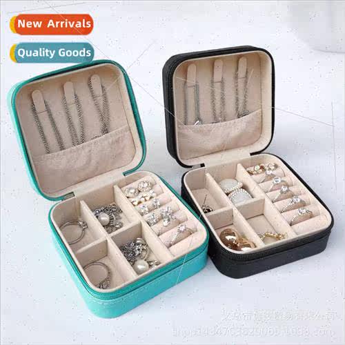 Portable PU small jewelry box ring box necklace earrings ear