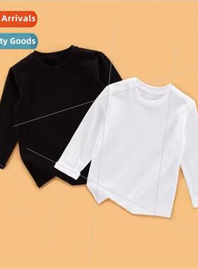 Childrens T-shirt boys and girls cotton long-sleeved bottomi