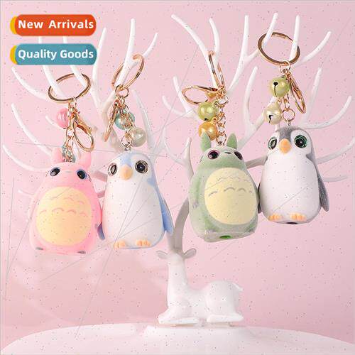 Cute pet flocking squirrel pendant cute Japanese cartoon civ