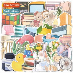 50 retro small objects graffiti stickers book bags tissue bo
