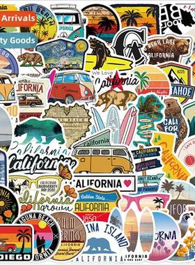 50pcs of Cali适用nia graffiti stickers can be decorated lugg