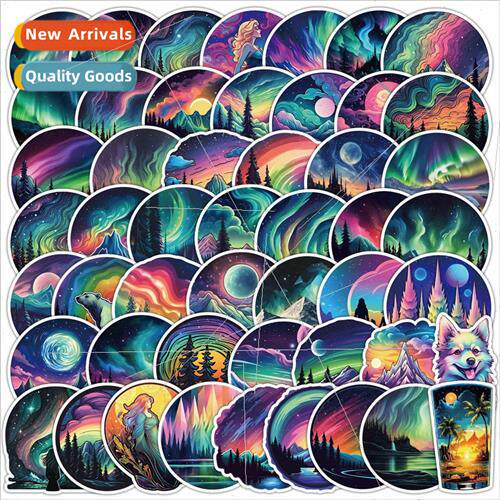 50 pcs of Northern ghts graffiti stickers car cell phone com