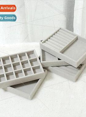 Blue jewelry box flocking velvet box earrings ear jewelry ea