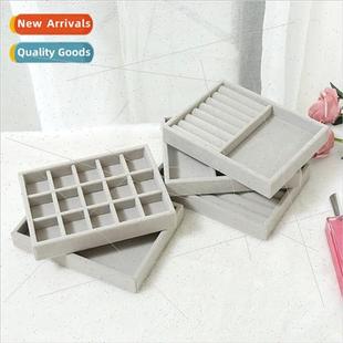 flocking box velvet earrings Blue ear jewelry