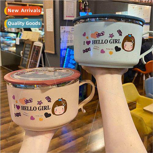 Insulated lunch box students cute cartoon stainless steel lu