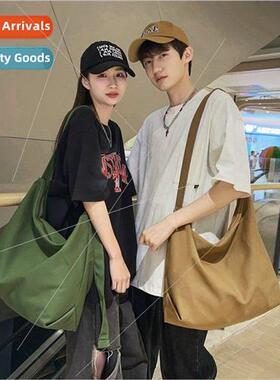 Retro large-capacity bag female new simple pure color girl s