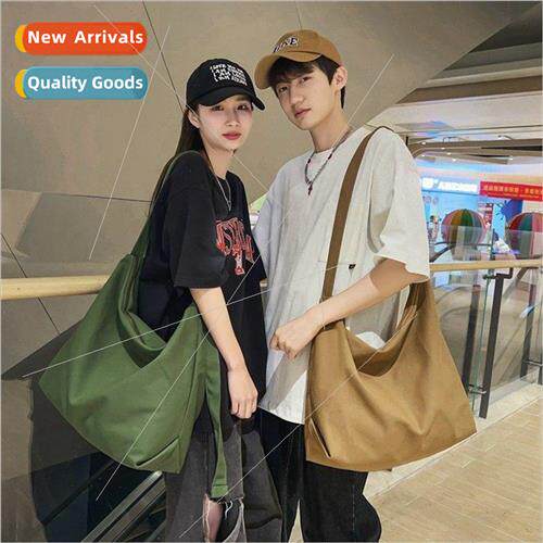 Retro large-capacity bag female new simple pure color girl s